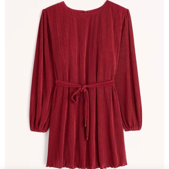Abercrombie & Fitch Dresses & Skirts - Abercrombie & Fitch Long Sleeve Satin Plisse Mini Dress